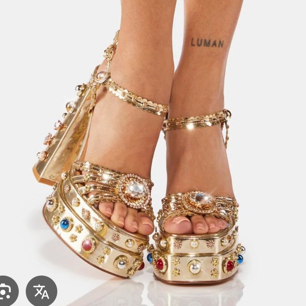 Azalea Wang Rhinestone Heels